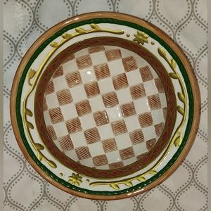 Vintage Fitz & Floyd Christmas Potpourri Candy Nut Dish Bowl Green Rope Trim